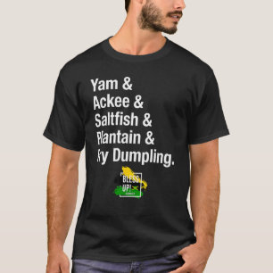 Camiseta Comida jamaiquina Yardie - Ackee & Saltfish & Plan