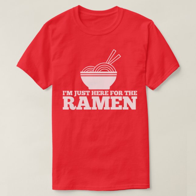Camiseta Comida japonesa de fideos de Ramen (Diseño del anverso)