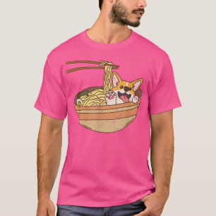 Camiseta comida japonesa de ramen comida japonesa Shiba Inu
