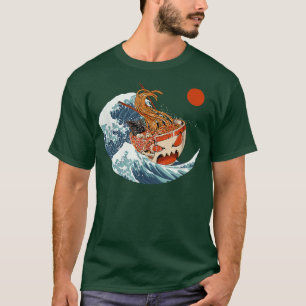 Camiseta Comida japonesa de Ramen Kaiju Kawaii Chicas de re
