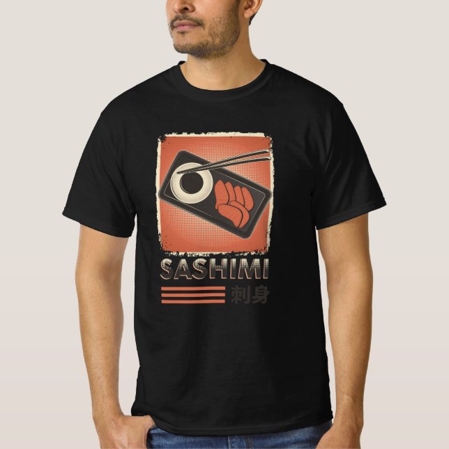 Camiseta Comida japonesa de sashimi perfecta | Estilo de ép (Anverso)