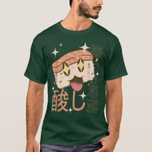 Camiseta Comida japonesa de sushi kawaii Japón lindo gráfic