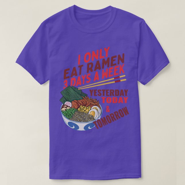 Camiseta Comida japonesa divertida e instantánea de sopas R (Diseño del anverso)