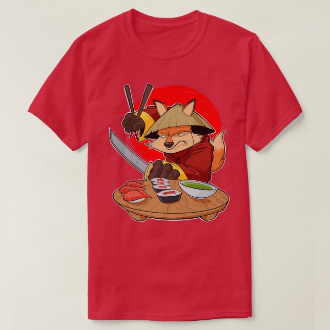 Camiseta Comida japonesa I Maki Lover I Samurai Sushi Fo  (Diseño del anverso)