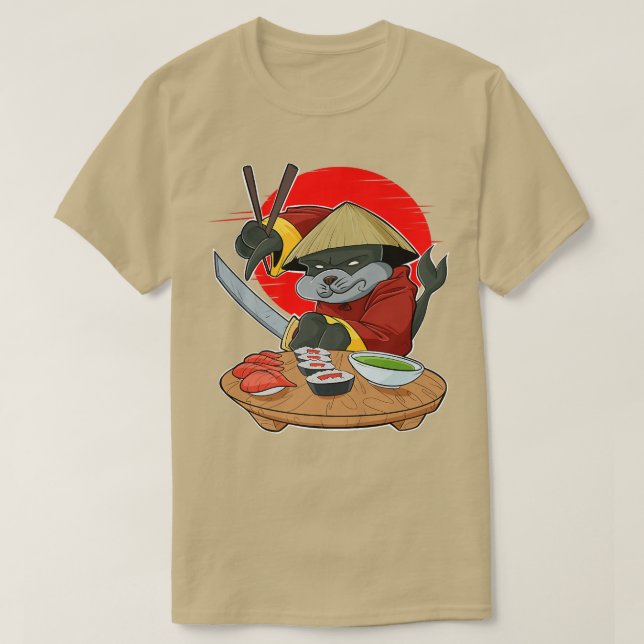 Camiseta Comida japonesa I Maki Lover I Samurai Sushi Seol  (Diseño del anverso)