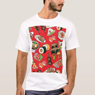 Camiseta Comida japonesa: Patrón cultural sin foco
