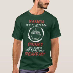 Camiseta Comida japonesa Ramen Cena Desayuno almuerzo 412