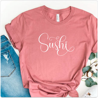 Camiseta Comida japonesa, sushi moderno, comida sushi