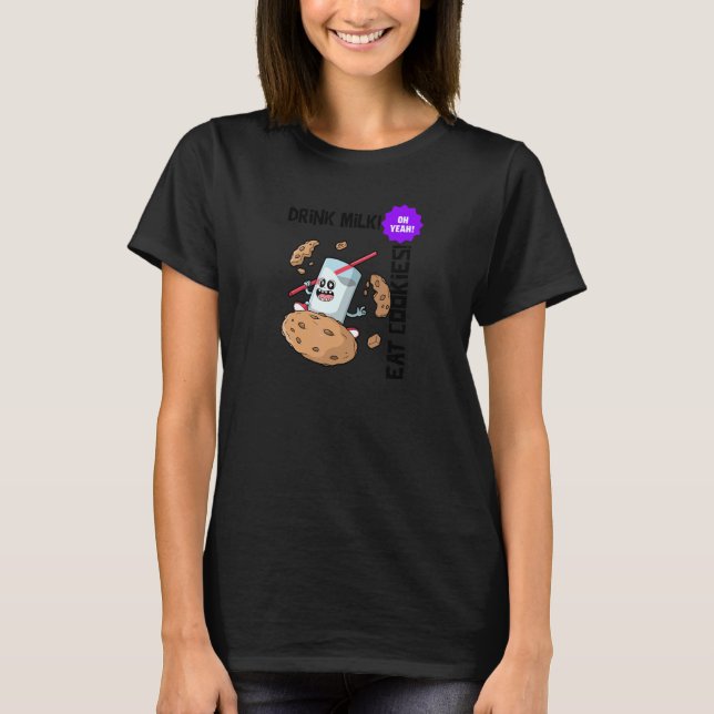 Camiseta Comida Leche Y Galletas (Anverso)