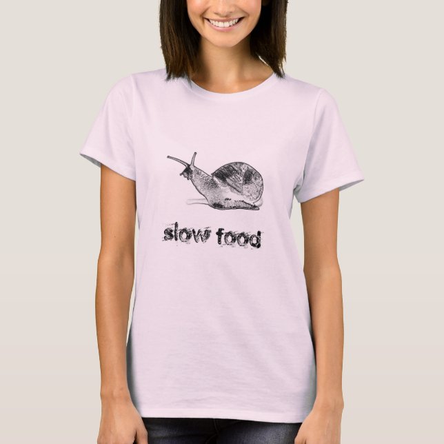 Camiseta "comida lenta" (Anverso)