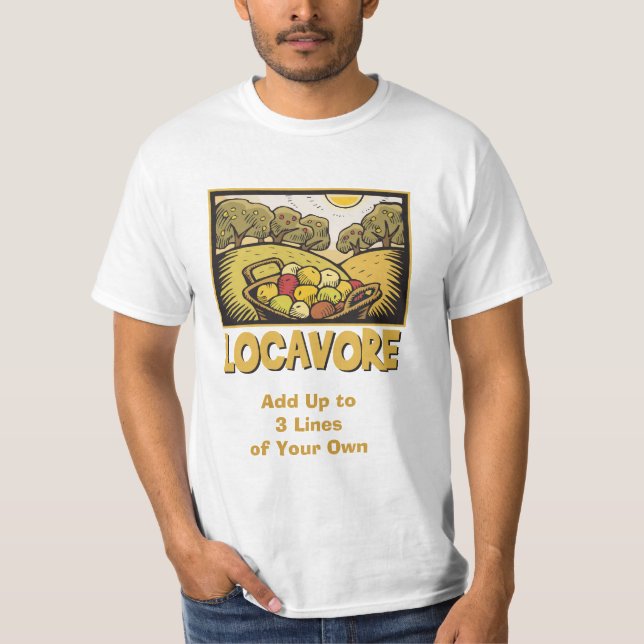 Camiseta Comida lenta de Locavore (Anverso)