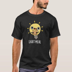 Camiseta Comida ligera Graciosa Bombilla eléctrica Pun oscu