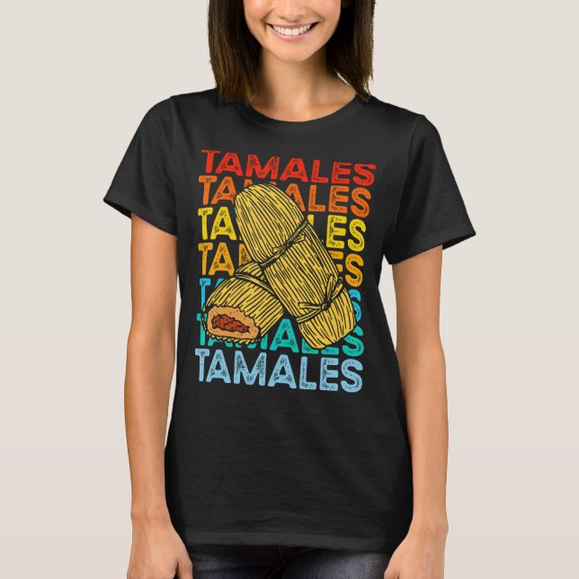 Camiseta Comida mexicana de época Tamales (Anverso)