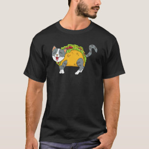 Camiseta Comida Mexicana Taco Cat Hombres Mujer Niños Juven