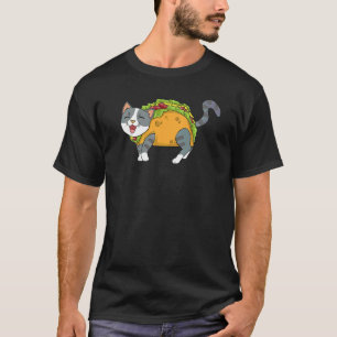 Camiseta Comida Mexicana Taco Cat Hombres Mujer Niños Juven