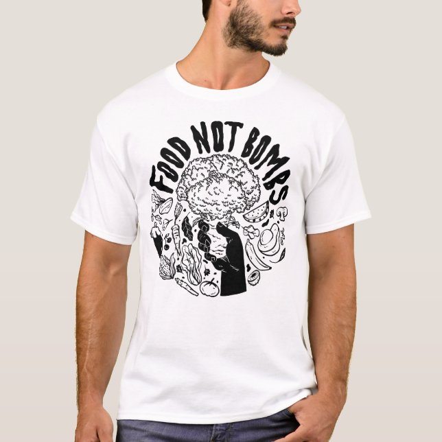 Camiseta Comida No bombas brócoli tee (Anverso)