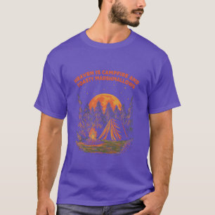 Camiseta Comida para acampar con fogata y malvaviscos Comid