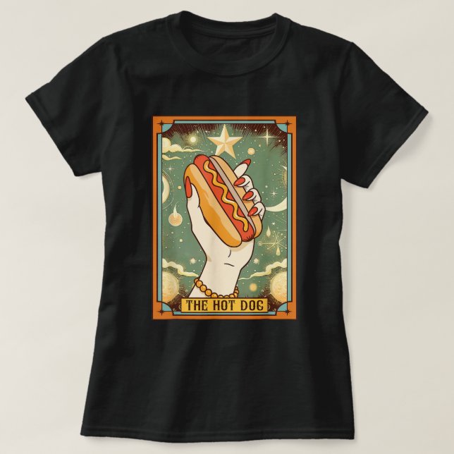 Camiseta Comida para gastrónomos La Tarjeta Tarot para Perr (Diseño del anverso)