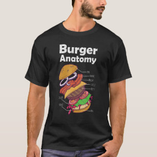 Camiseta Comida para hamburguesas con anatomía de hamburgue