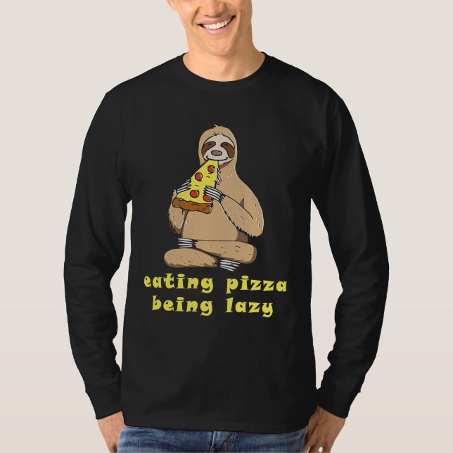 Camiseta Comida perezosa y rápida comiendo comida lenta (Anverso)