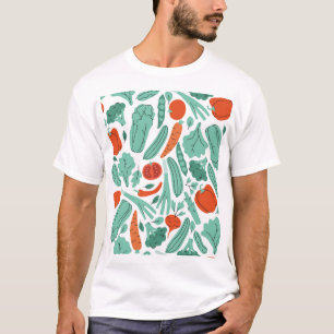 Camiseta Comida Personalizado ligera: modelo de verduras vi