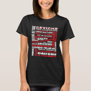 Camiseta Comida Peruana Chef Gastronomía Ceviche Perú