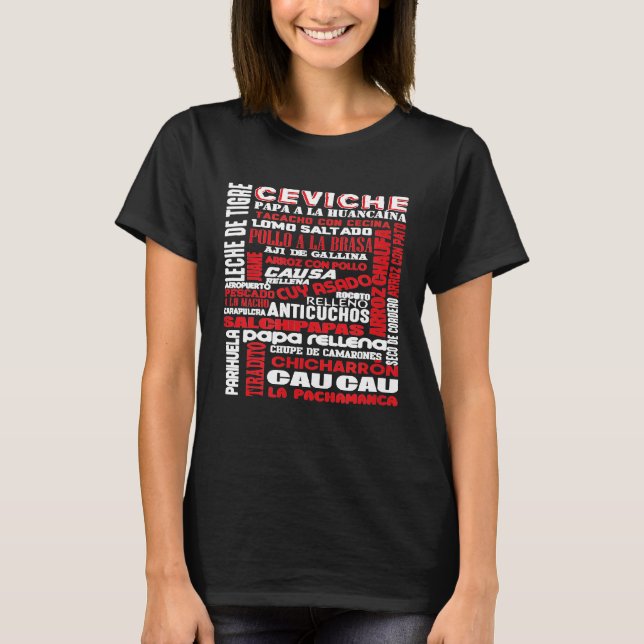 Camiseta Comida Peruana Chef Gastronomía Ceviche Perú (Anverso)