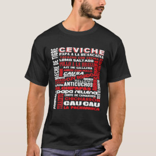Camiseta Comida Peruana Chef Gastronomía Ceviche Perú Foodi