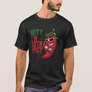 Camiseta Comida picante Caliente Soy Pepper de especias chi