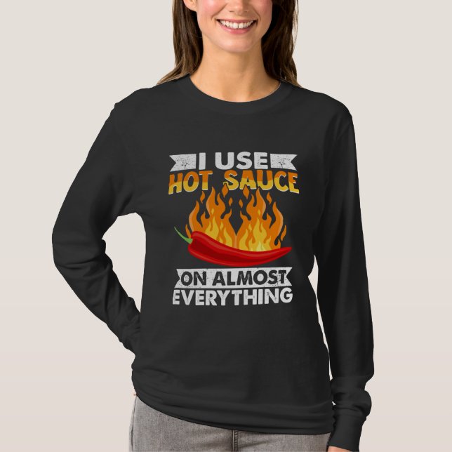Camiseta Comida Picante Con Pimienta Uso Salsa De Chili Cal (Anverso)