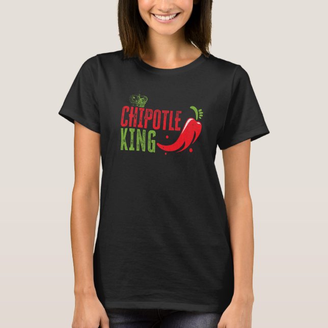 Camiseta Comida picante con sabor a chile Chipotle King (Anverso)