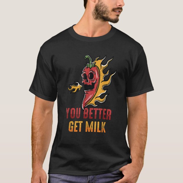 Camiseta Comida picante, mejor que consigas que los pimient (Anverso)