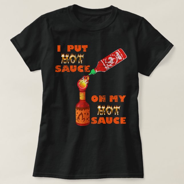 Camiseta Comida picante picante mezclada Sauce Challenge Fu (Diseño del anverso)