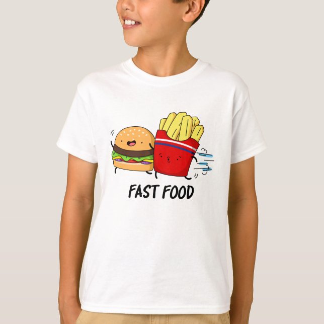 Camiseta Comida Rápida Burguesa Graciosa Y Bollos De Fries (Anverso)