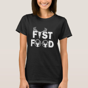 Camiseta Comida Rápida Caza de Ciervos Divertida Ciervo Alc