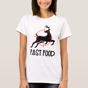 Camiseta Comida Rápida Ciervo Objetivo Divertido Meme Absur