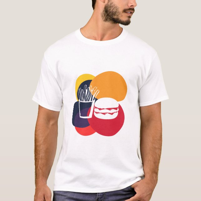 Camiseta Comida rápida conjunta de hamburguesas (Anverso)