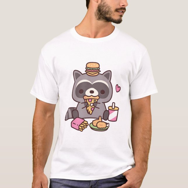 Camiseta Comida rápida de mapache (Anverso)