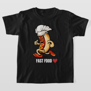 Camiseta Comida rápida de perros calientes divertida