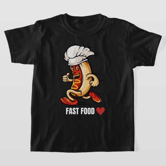 Camiseta Comida rápida de perros calientes divertida (Distribución)