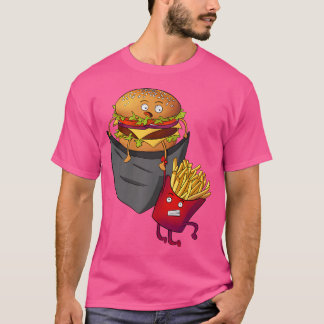 Camiseta Comida Rápida En Bolsillo Patatas Fritas Hamburgue