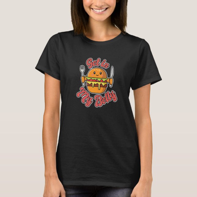 Camiseta Comida rápida hamburguesa de queso, comida de hamb (Anverso)