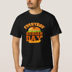 Camiseta Comida rápida hamburguesa queso divertida Coma la 