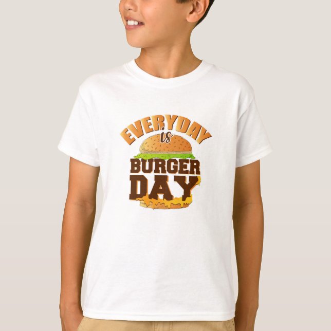 Camiseta Comida rápida hamburguesa queso divertida come reg (Anverso)