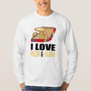 Camiseta Comida rápida hamburguesa Sloth Funny Pizza Comer
