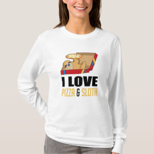 Camiseta Comida rápida hamburguesa Sloth Funny Pizza Comer 