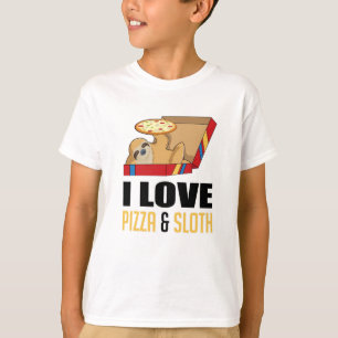 Camiseta Comida rápida hamburguesa Sloth Funny Pizza Comer