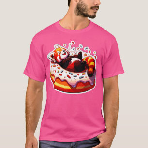 Camiseta Comida rápida Kawaii Red Panda Escalofriante En Do