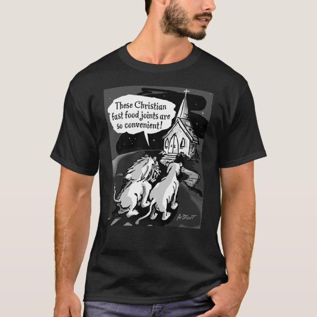 Camiseta  Comida rápida para leones - (Anverso)