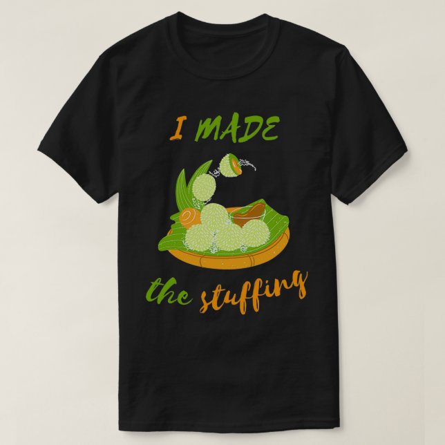 Camiseta Comida rellena con colmenas de la parte superior d (Diseño del anverso)